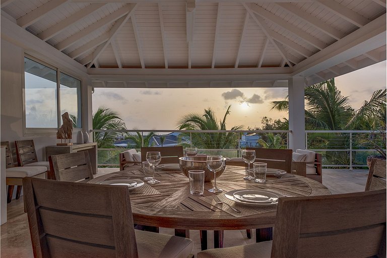Sxm021 – Villa moderna com vista para o mar em Terres Basses