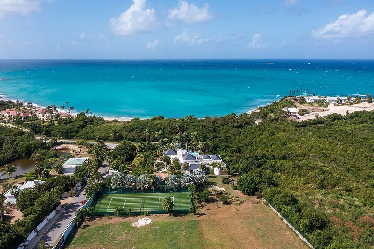 Sxm022 – Casa com quadra de tênis perto de Baie aux Prunes