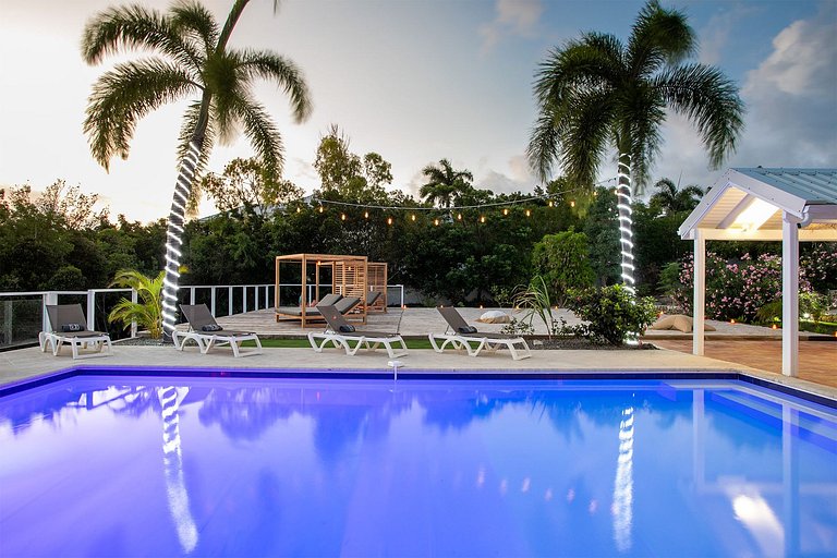 Sxm024 – Casa na colina com vista para o mar em Terres Basse