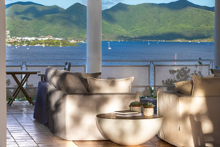 Sxm025 – Architectural home with lagoon views in Terres Bass