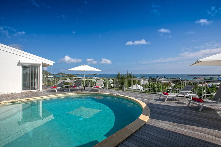 Sxm038 – Villa com vista para o mar perto de Baie Orientale