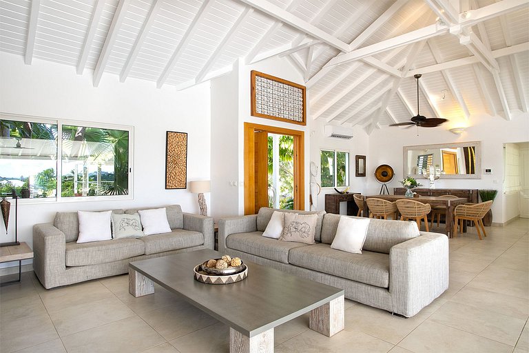 Sxm040 – Elegante villa con vistas a la laguna en Terres Bas
