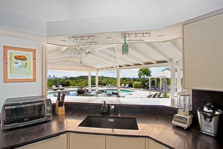 Sxm040 – Elegante villa con vistas a la laguna en Terres Bas