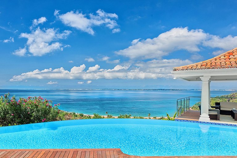 Sxm037 – Villaelegante con vistas al mar en Happy Bay