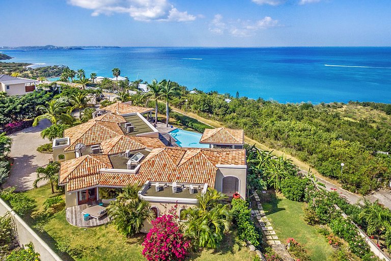 Sxm037 – Villaelegante con vistas al mar en Happy Bay