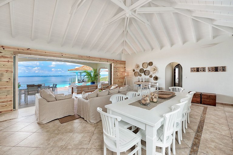 Sxm037 – Villa élégante avec vue sur la mer à de Happy Bay