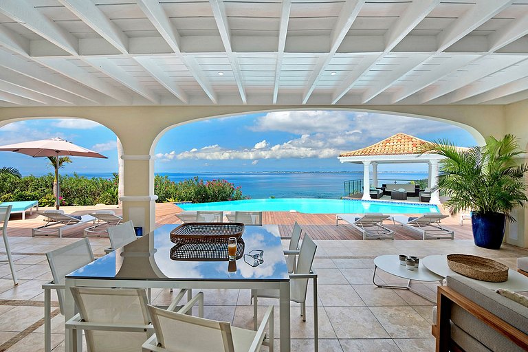 Sxm037 – Villaelegante con vistas al mar en Happy Bay