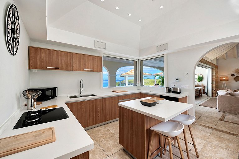 Sxm037 – Villaelegante con vistas al mar en Happy Bay