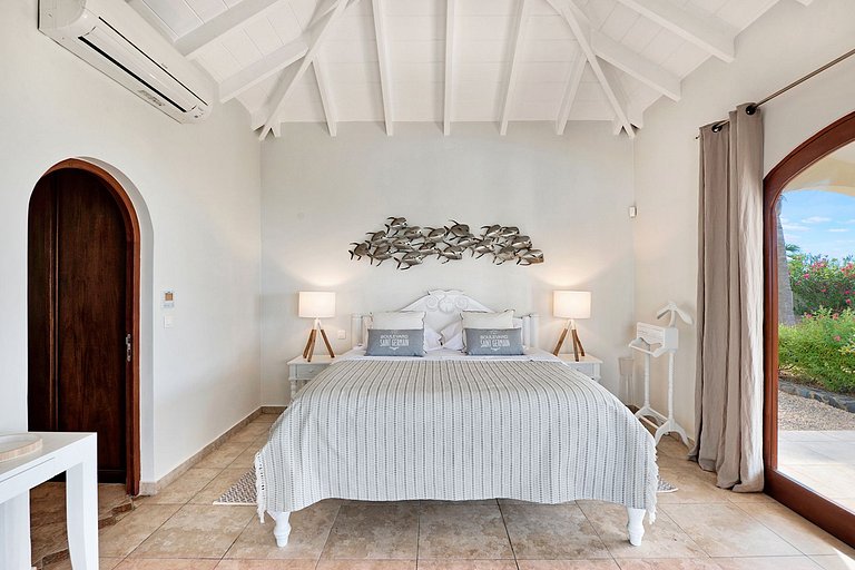 Sxm037 – Villa elegante com vista para o mar em Happy Bay