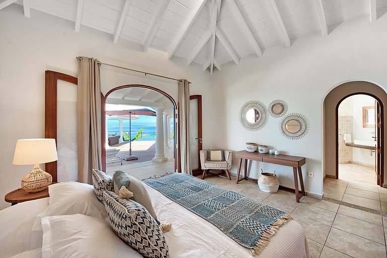 Sxm037 – Villaelegante con vistas al mar en Happy Bay