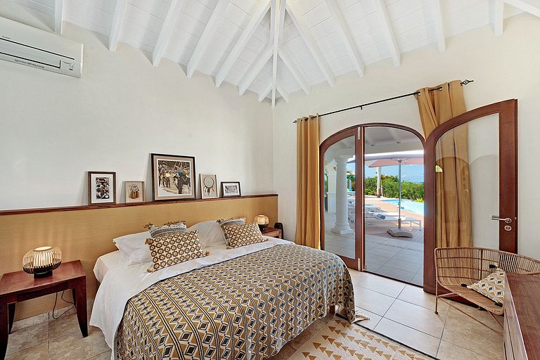 Sxm037 – Villaelegante con vistas al mar en Happy Bay