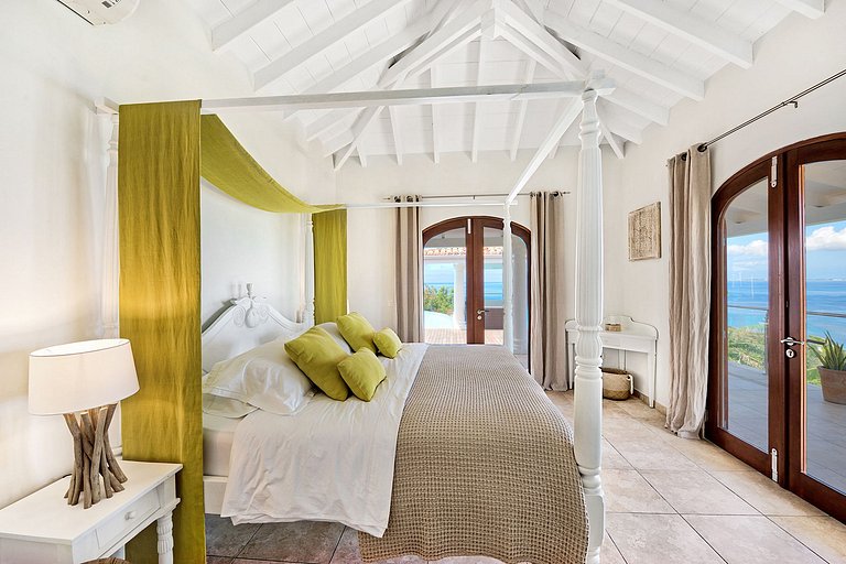 Sxm037 – Villa elegante com vista para o mar em Happy Bay