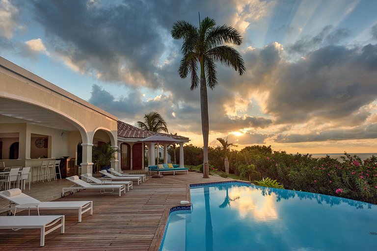Sxm037 – Villa élégante avec vue sur la mer à de Happy Bay