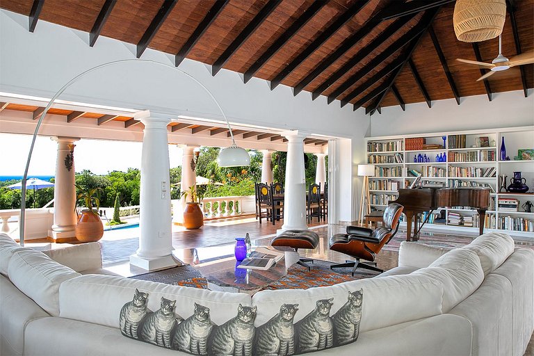 Sxm036 – Villa de style colonial avec vue sur la mer à Terre