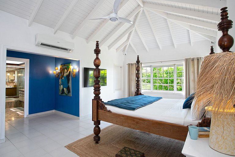 Sxm036 – Villa de estilo colonial con vista al mar en Terres