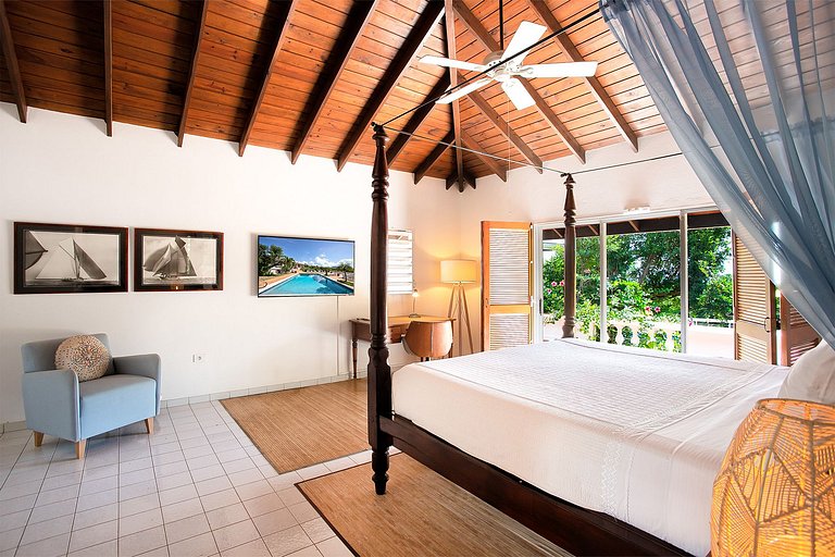 Sxm036 – Villa de style colonial avec vue sur la mer à Terre