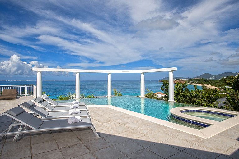 Sxm035 – Casa sobre acantilado con vistas al mar en Baie Rou