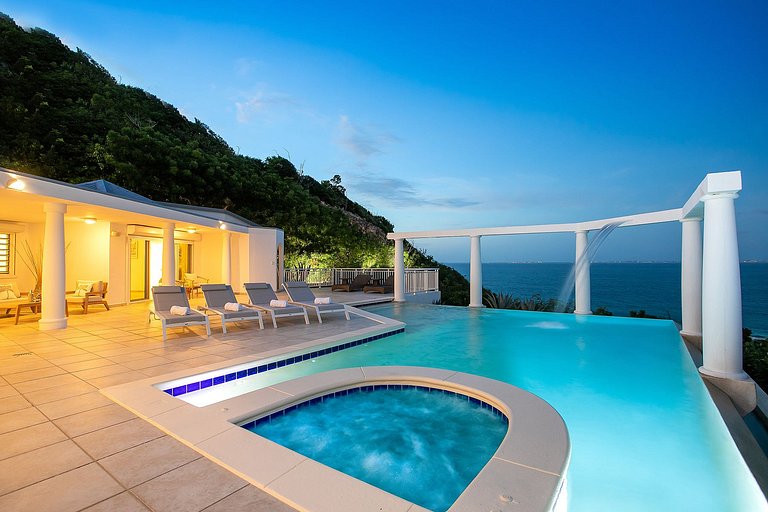 Sxm035 – Casa sobre acantilado con vistas al mar en Baie Rou