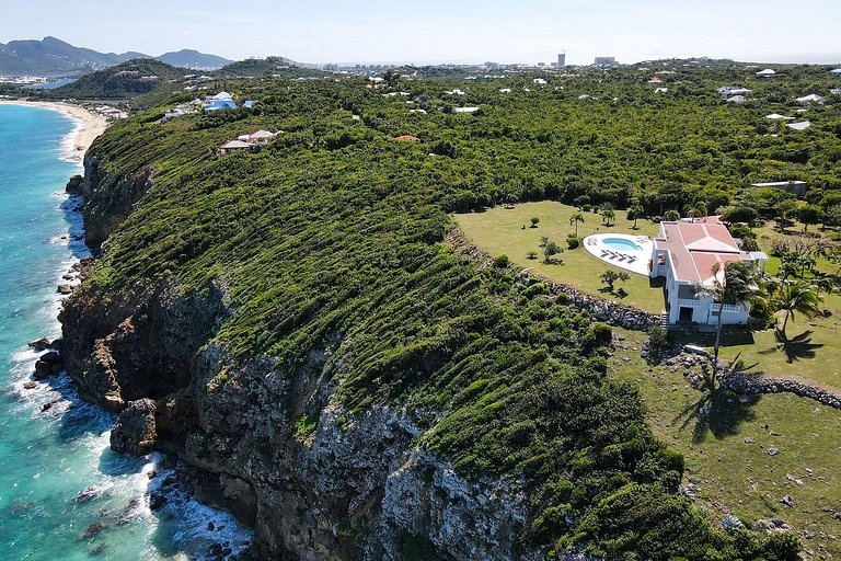 Sxm034 – Villa no penhasco com vista para o mar em Terres Ba
