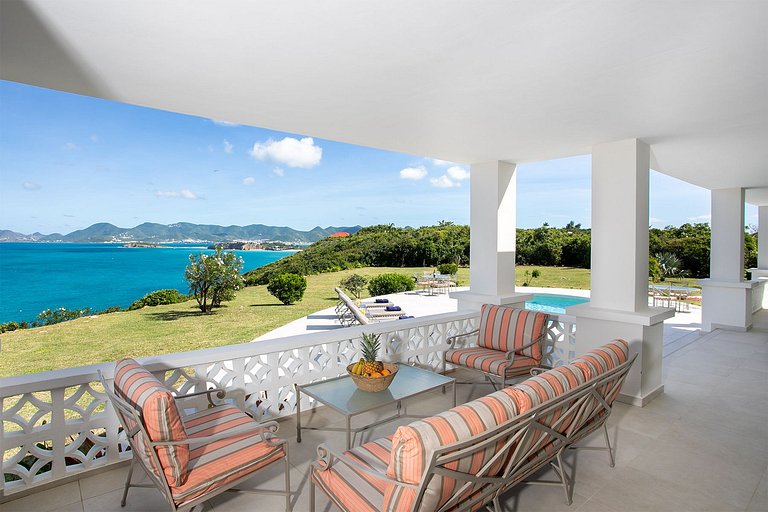 Sxm034 – Villa no penhasco com vista para o mar em Terres Ba