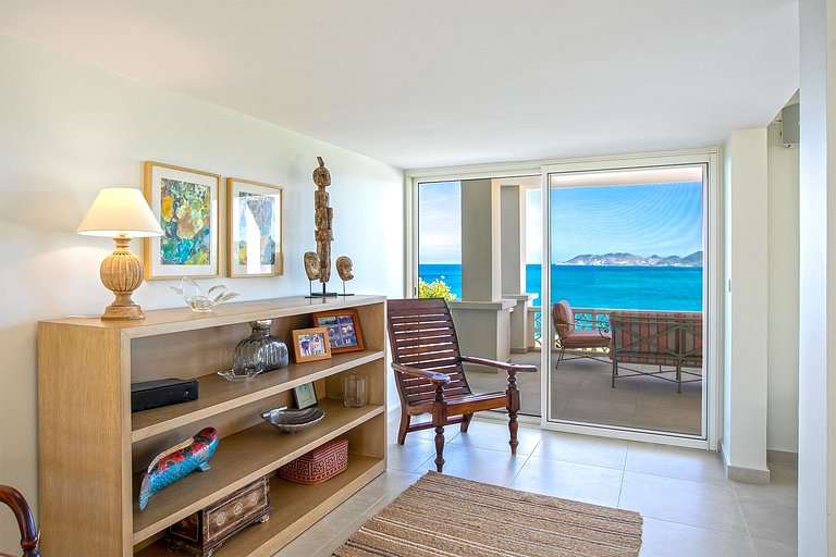 Sxm034 – Villa no penhasco com vista para o mar em Terres Ba