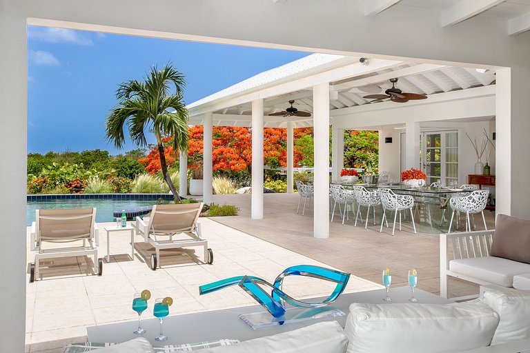 Sxm033 – Villa con vista al mar y piscina en Terres Basses