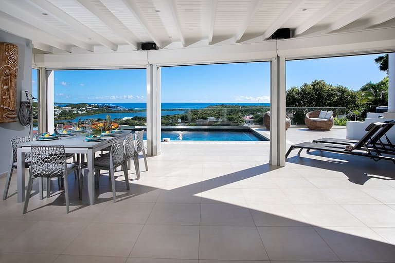 Sxm030 – Villa con vista al mar y piscina en Mont Vernon