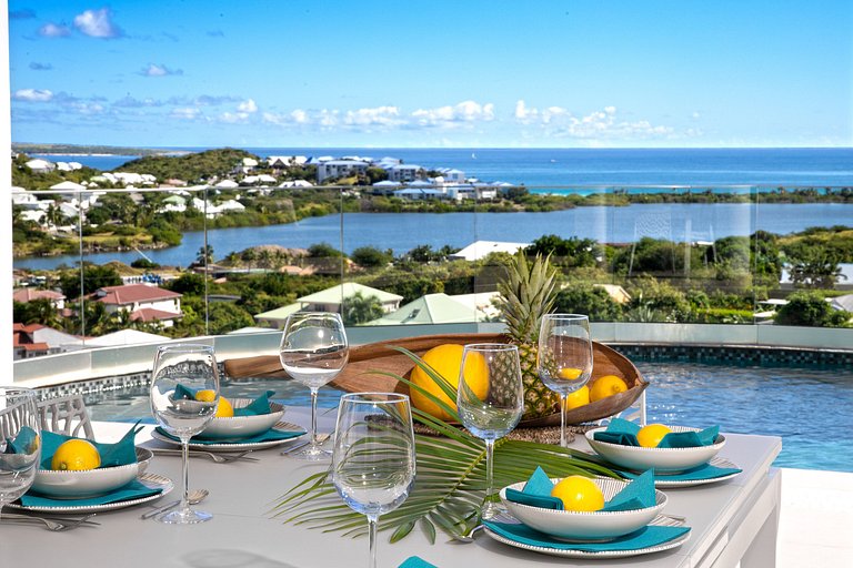 Sxm030 – Villa avec vue sur la mer et piscine à Mont Vernon