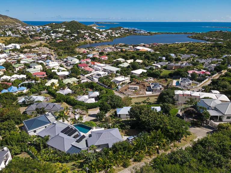 Sxm030 – Villa avec vue sur la mer et piscine à Mont Vernon