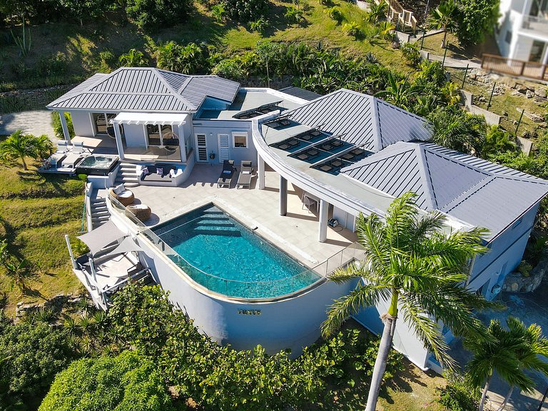 Sxm030 – Villa con vista al mar y piscina en Mont Vernon