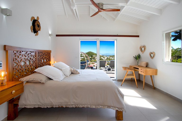 Sxm030 – Villa avec vue sur la mer et piscine à Mont Vernon
