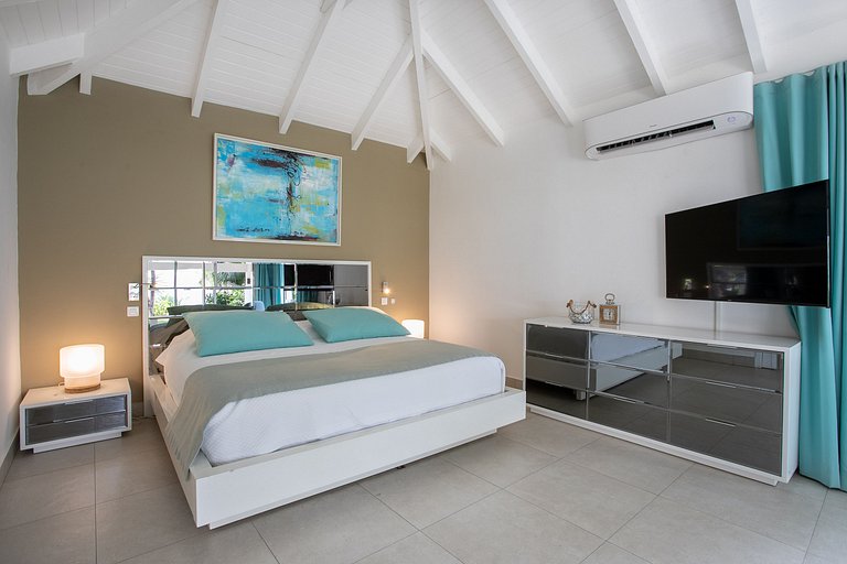 Sxm033 – Villa com vista para o mar e piscina em Terres Bass
