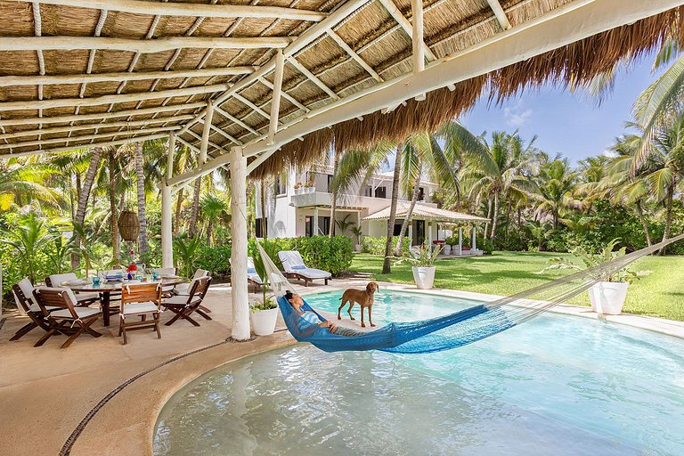Pta005 - Superbe villa entre la plage et palmeraie en Xpu-Ha