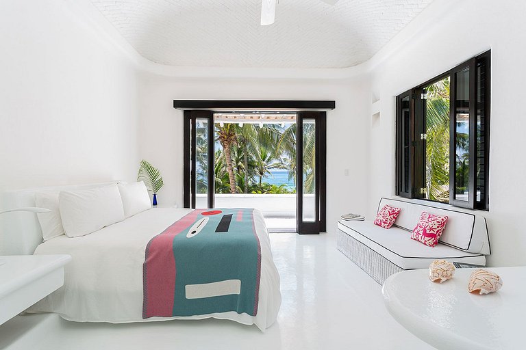 Pta005 - Linda casa tropical na beira da praia de Xpu-Ha