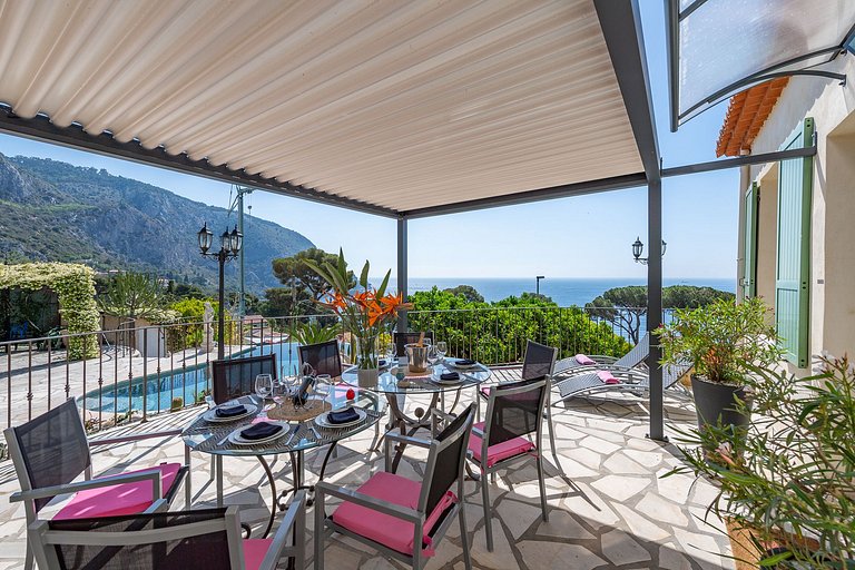 Azu006 - Villa de lujo sobre Eze-Sur-Mer, Riviera Francesa