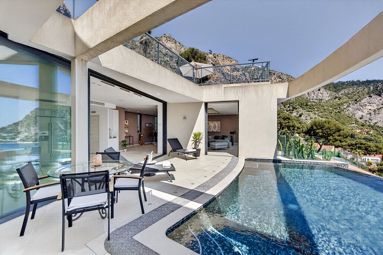 Azu005 - Villa com vista da baía de Eze, Riviera Francesa