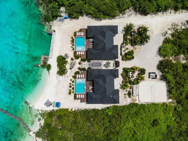Bhs030 - Villa de lujo frente al mar con muelle en Exuma
