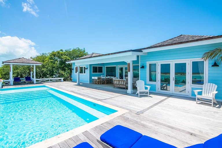 Bhs014 - Villa frente al mar con muelle privado en Exuma