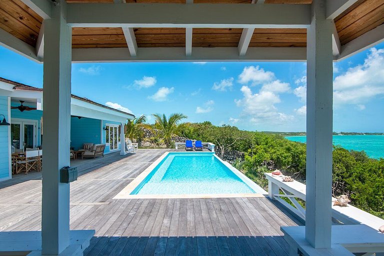 Bhs014 - Villa à beira-mar com píer privativo em Exuma