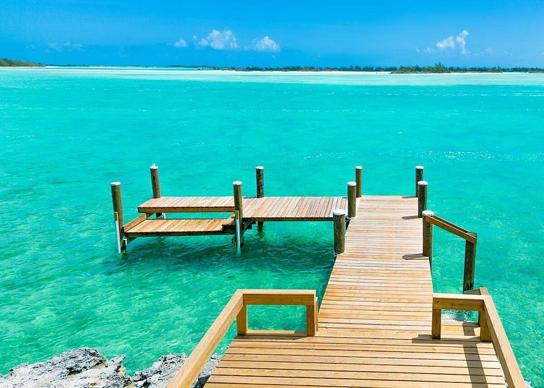Bhs014 - Villa à beira-mar com píer privativo em Exuma