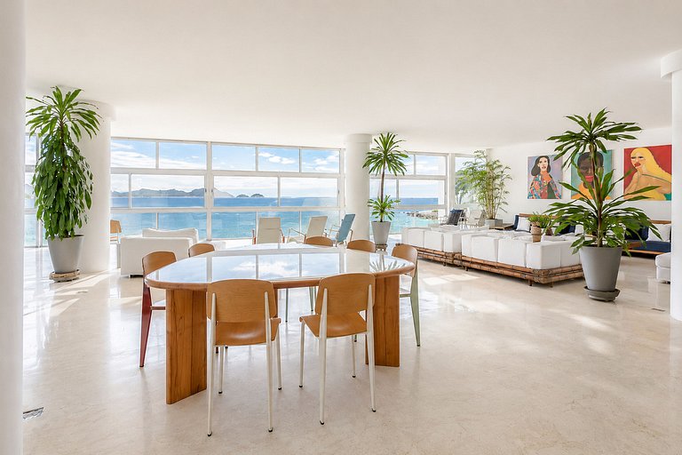 Rio035 - Spacious apartment facing the sea in Copacabana