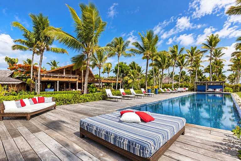 Bah002 - Villa de luxo à beira-mar com 6 quartos em Trancoso