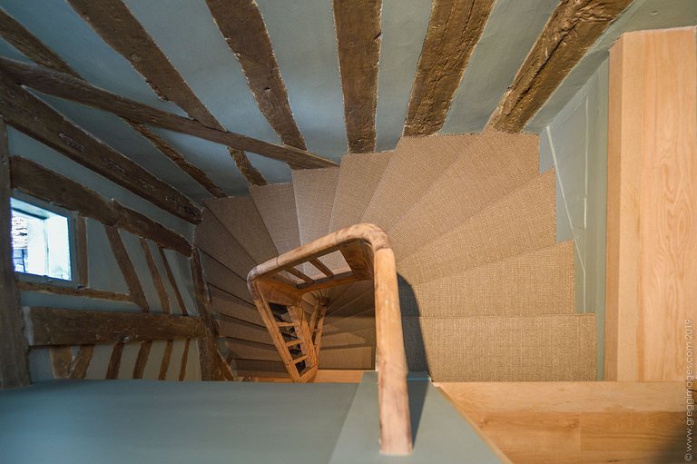 Nor004 - House with large balcony in Honfleur, Normandy.